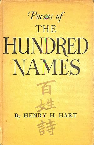 The Hundred Names. Poems of the Hundred Names, etc