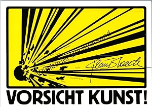 Original Autogramm Klaus Staeck "Vorsicht Kunst!" /// Autograph signiert signed signee