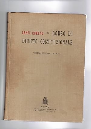 Imagen del vendedor de Corso di diritto costituzionale. Quarta ediz. a la venta por Libreria Gull