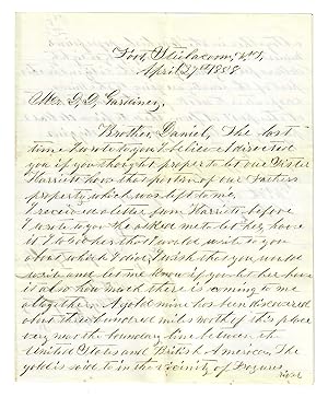 Historically Important Original Letter by a Potential Miner and a Serviceman From Fort Steilacoom...