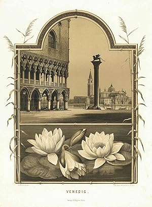 Seller image for Ansicht vom Markusplatz auf den Canale Grande auf Santa Maria della Salute ('Venedig'). for sale by Antiquariat Norbert Haas