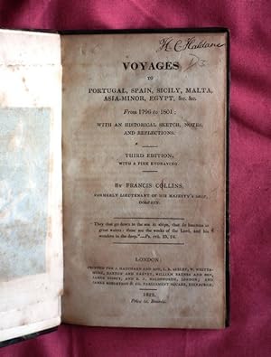 Bild des Verkufers fr Voyages to Portugal, Spain, Sicily, Malta, Asia-Minor, Egypt, &c. &c. From 1796 to 1801; With an Historical Sketch, Notes, and Reflections. With a fine engraving. zum Verkauf von Patrick Pollak Rare Books ABA ILAB