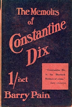 Seller image for THE MEMOIRS OF CONSTANTINE DIX . Second Impression for sale by Currey, L.W. Inc. ABAA/ILAB