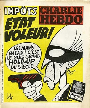 "CHARLIE HEBDO N°485 du 27/2/1980" Gébé : IMPÔTS "ÉTAT VOLEUR" / Gébé : MUSIC HALL "ADA ET DADU" ...