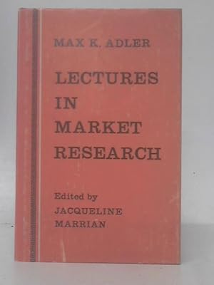 Seller image for Lectures In Market Research for sale by World of Rare Books