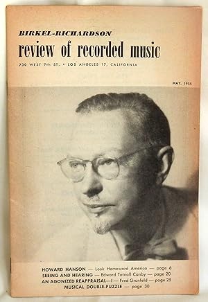 Bild des Verkufers fr Review of Recorded Music May 1955 zum Verkauf von Argyl Houser, Bookseller