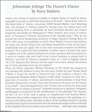 Seller image for Johnsonian Jottings: The Doctor's Diaries. An original article from The British Diarist journal, 2004. for sale by Cosmo Books