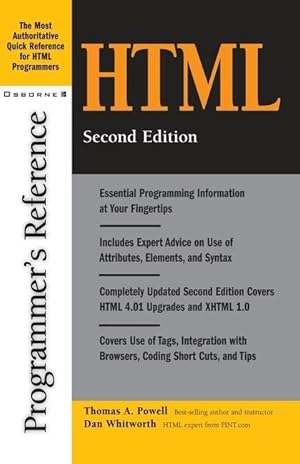 Immagine del venditore per HTML Programmer\ s Reference, 2nd Edition venduto da moluna