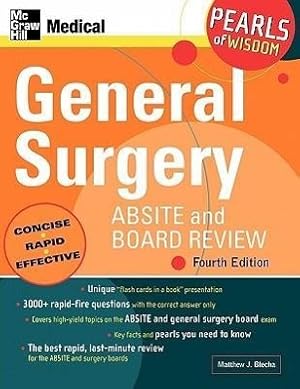 Bild des Verkufers fr General Surgery Absite and Board Review: Pearls of Wisdom, Fourth Edition: Pearls of Wisdom zum Verkauf von moluna