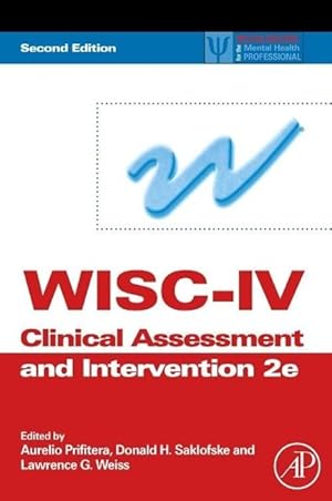 Bild des Verkufers fr Prifitera, A: WISC-IV Clinical Assessment and Intervention zum Verkauf von moluna