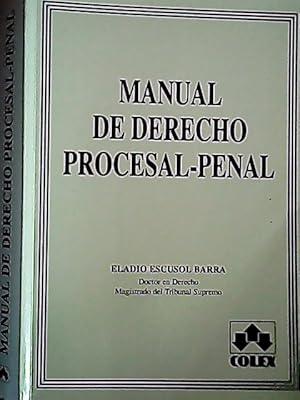 Seller image for Manual de derecho procesal penal for sale by Librera La Candela