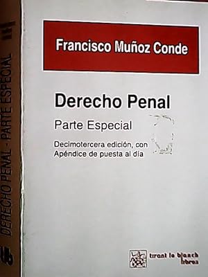 Bild des Verkufers fr Derecho penal, parte especial zum Verkauf von Librera La Candela