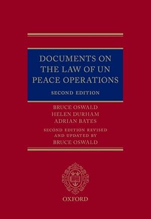 Bild des Verkufers fr Documents on the Law of Peace Operations zum Verkauf von moluna