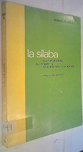 Image du vendeur pour La Silaba Su naturaleza, su origen y sus transformaciones mis en vente par Librera La Candela