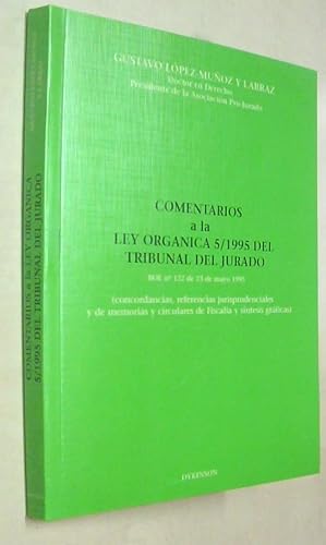 Imagen del vendedor de Comentarios a la Ley Orgnica 5/1995 del Tribunal del Jurado a la venta por Librera La Candela