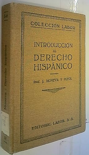 Imagen del vendedor de Introduccin al Derecho Hispnico IV a la venta por Librera La Candela