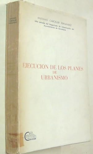 Bild des Verkufers fr Ejecucin de los planes de urbanismo zum Verkauf von Librera La Candela