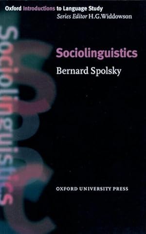 Immagine del venditore per Spolsky, B: Sociolinguistics venduto da moluna