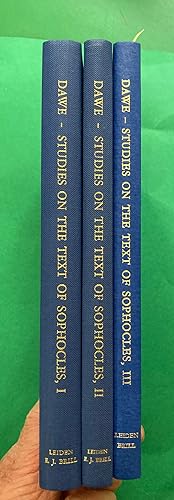 Studies on the Text of Sophocles; Volumes I,II and III