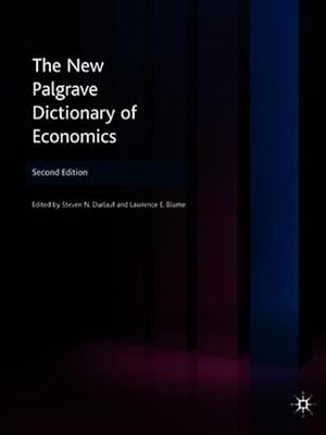 Imagen del vendedor de New Palgrave Dictionary of Economic a la venta por moluna