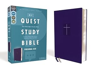 Bild des Verkufers fr Niv, Quest Study Bible, Personal Size, Leathersoft, Blue, Comfort Print: The Only Q and A Study Bible zum Verkauf von moluna