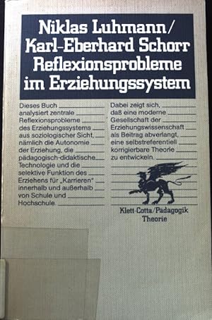Imagen del vendedor de Reflexionsprobleme im Erziehungssystem. a la venta por books4less (Versandantiquariat Petra Gros GmbH & Co. KG)