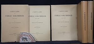 Cartulaire de famille Schlumberger (1400-1700). 3 Bände. Dazu die Fortsetzung: "Tableaux généalog...