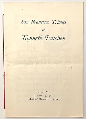 Seller image for San Francisco Tribute to Kenneth Patchen for sale by Triolet Rare Books, ABAA