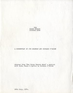 Seller image for Jim Sharman, Richard O'Brien (screenwriters) THE ROCKY HORROR PICTURE SHOW (Jul 18, 1974) Film script for sale by Walter Reuben, Inc., ABAA, ILAB
