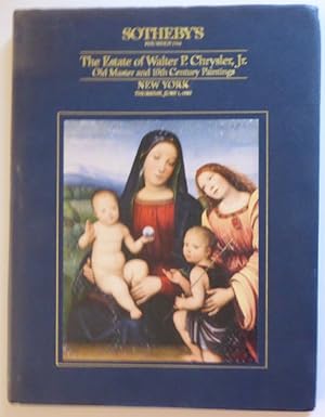 Seller image for The Estate of Walter P. Chrysler Jr.: Old Master and 19th Century Paintings June 1, 1989 for sale by Jeff Irwin Books