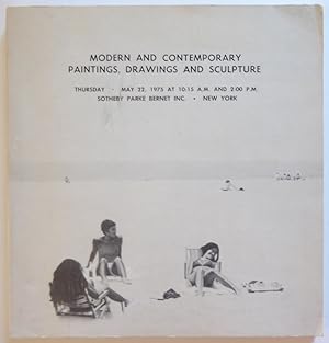 Image du vendeur pour Modern and Contemporary Paintings, Drawings and Sculpture May 22, 1975 mis en vente par Jeff Irwin Books