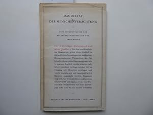 Bild des Verkufers fr Das Diktat der Menschenverachtung. Eine Dokumentation von Alexander Mitscherlich und Fred Mielke. zum Verkauf von Antiquariat Heinzelmnnchen