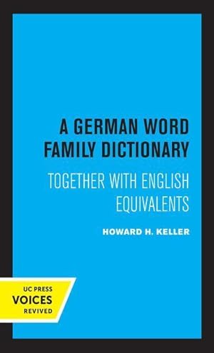 Bild des Verkufers fr A German Word Family Dictionary zum Verkauf von moluna