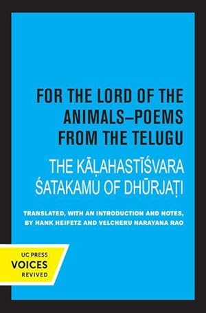 Bild des Verkufers fr For the Lord of the Animals-Poems from The Telugu zum Verkauf von moluna