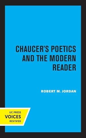 Bild des Verkufers fr Chaucer\ s Poetics and the Modern Reader zum Verkauf von moluna
