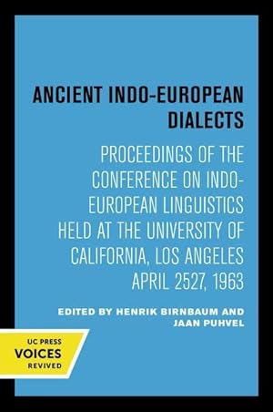 Bild des Verkufers fr Ancient Indo-European Dialects zum Verkauf von moluna