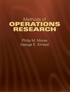 Image du vendeur pour Methods of Operations Research mis en vente par moluna