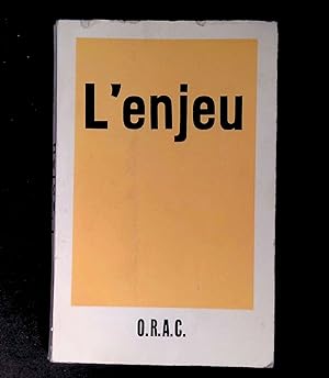 Seller image for L'enjeu for sale by LibrairieLaLettre2