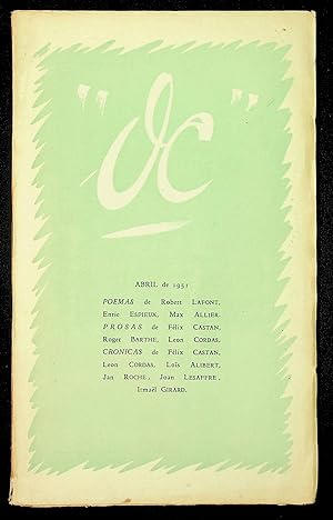 Seller image for OC. Revista de las Letras Occitanas n12, abril de 1951 for sale by LibrairieLaLettre2