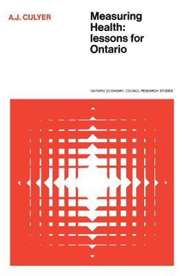 Bild des Verkufers fr Measuring Health: Lessons for Ontario zum Verkauf von moluna