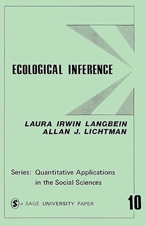 Seller image for Ecological Inference for sale by moluna