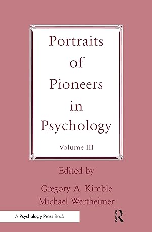 Imagen del vendedor de Portraits of Pioneers in Psychology a la venta por moluna