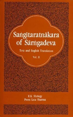 Seller image for Sangitaratnakara of Sarngadeva: Text and English Translation with Comments and Notes; Chapter II-IV, Vol.II (Reprint) for sale by Vedams eBooks (P) Ltd