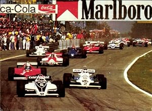 Ansichtskarte / Postkarte Motorrennsport Formel 1 Zolder 1981, BMW Piquet, Ferrari, Reklame Marlb...
