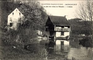 Ansichtskarte / Postkarte Boncourt Kanton Jura, französisch-schweizerische Grenze, Lund#39;Allaine