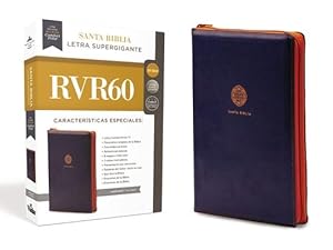 Bild des Verkufers fr Rvr60 Santa Biblia Letra Supergigante, Leathersoft C/Cierre, Azul zum Verkauf von moluna