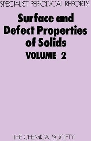 Bild des Verkufers fr Surface & Defect Properties of Solids zum Verkauf von moluna