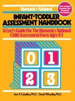 Immagine del venditore per Humanics National Infant-Toddler Assessment Handbook: A User\ s Guide to the Humanics National Child Assessment Form Ages 0-3 venduto da moluna