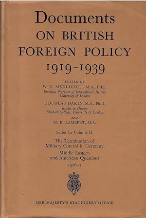 Seller image for Documents on British Foreign Policy 1919-1939. Series IA, Vol. II for sale by Libreria sottomarina - Studio Bibliografico