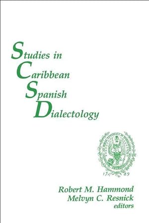 Bild des Verkufers fr Hammond, R: Studies in Caribbean Spanish Dialectology zum Verkauf von moluna
